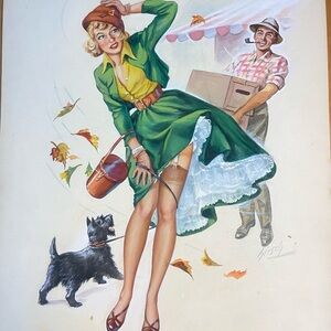 Original 1949 Joseph Hirsch Illustration – Signed – 24 x 16 in.